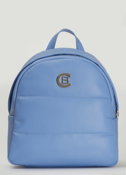 Рюкзак зі шкіри Cesano Boscone блакитного кольору, фото